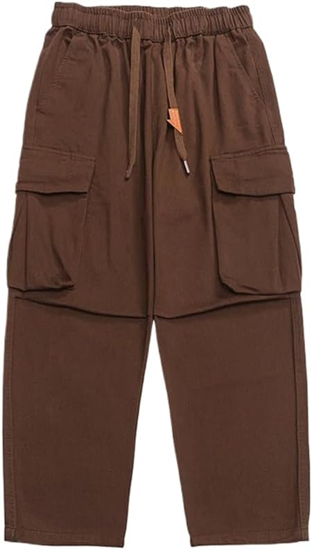 LIXINGHEITANG Large Pocket Overalls Men' Japanese Streetwear Loose Casual Cargo Pants Military Trousers