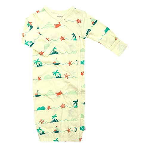 Image of Babysoy Newborn Baby Kimono Wrap Around Snap Sleeper Gown Sack Bundler
