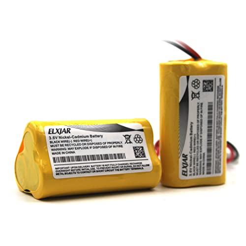 (5-Pack) 3.6V 900Mah Ni-Cd Exit Sign Emergency Light Battery, Replacement Battery For Exitronix 10010037, Max Power B2-0031 Mh468886, Unitech Ledr-1 6200Rp, Dantona Custom-318 Osa230, Lowes 253799 #TOP7