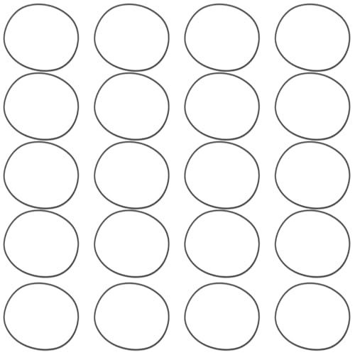 Abaodam 20pcs Cassette Belt Replacement Cassette Player Belts 2mm Square Rubber