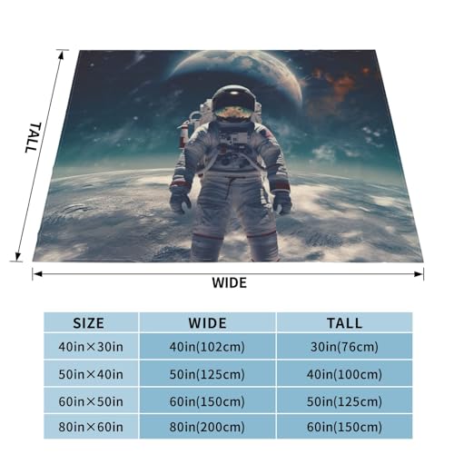 Couverture en micro polaire astronaute contre le froid jeté de canapé chaud - 3