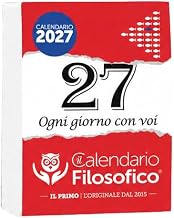 Il Calendario Filosofico 2027 Mignon, Ricambio Formato A8 5,2x7,2cm | Il Primo e L'Originale Calendario da Tavolo con 365 Giorni di Frasi Filosofiche, Ogni Giorno Una Frase, Creato a Bologna