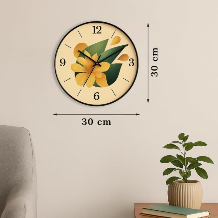 Image of Wall Clock 12 inch Silent Quartz Decorative Wall Clock Non-Ticking Classic Digital Clock Battery Operated Round Easy to Read Handheld Complete Home /Kitchen /Bedroom (408)