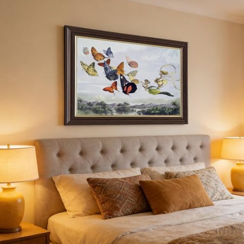 Impressions sur toile fées papillon, décoration murale bureau 30x45cm - 4