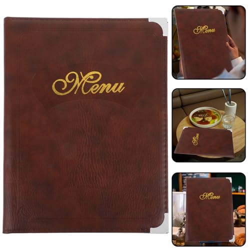 Couvertures de menu A4 Cabilock anti-tache en faux cuir - 4