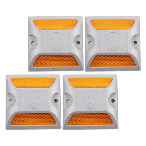 Balises réfléchissantes en aluminium jaune pour sécuriser les allées