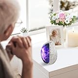 M MEILINXU Urne für Asche für Frauen und Männer, kleine Urnen für menschliche Asche, Tropfenform, dekorativer Einäscherungsbehälter, lila kosmische Galaxie, Aurora Borealis, Mini-Tropfen-Urne –