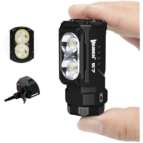 WUBEN E7 1800 Lm Hight Lumen Mini Flashlight with Magnet