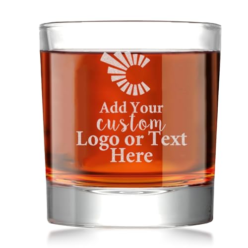 Personalized 12oz Whiskey Glass with Photo, Logo, or Text