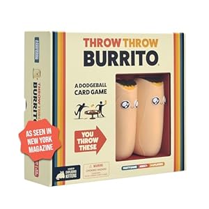 Exploding Kittens Throw Throw Burrito 2-6 Players - Ages 7+ - 15 Minutes to Play - Dodgeball Card Game - Party Game, Family Game Night, Kid and Adult Card Game