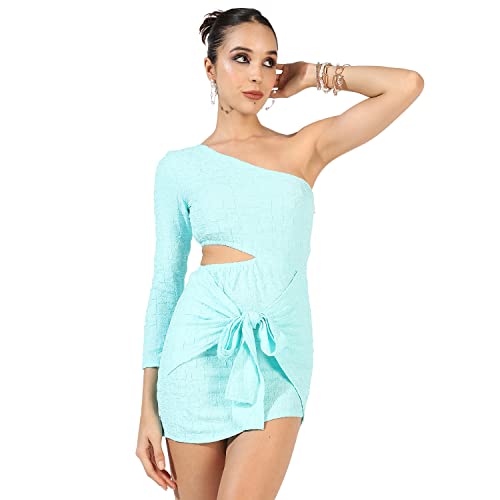 Image of PINACOLADA Women's Solid Dress for Casual Wear | Regular Sleeve | Quality Stretchable Fabric | Dress Crafted with Enhanced Stretch and Comfort Fit for Everyday Wear
