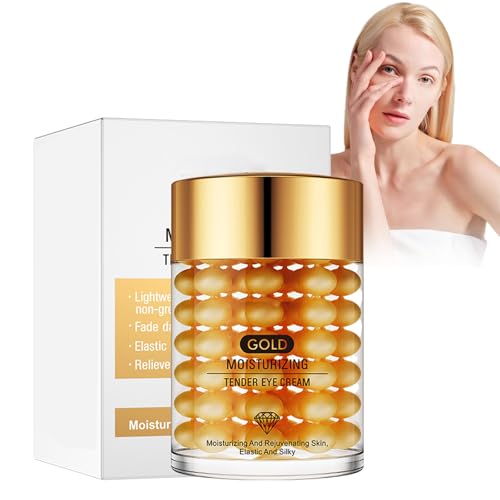 Eazerom 03 60g Crema Hidratante para Ojos con Extracto de Oro, Crema Reparadora para Ojos, Crema para Ojeras y Bolsas, Cream Hidratante para eye con Iluminación Instantánea & Hidratación