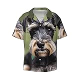 Combinación versátil: hecha para mayor flexibilidad, la adorable camisa con botones para hombre con estampado schnauzer complementa tanto los chinos como los jeans, lo que te permite seleccionar conjuntos llamativos de verano con facilidad.