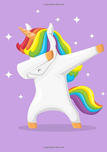 Notebook: Unicorn dabbing cover Style Blank journal book lined Notebook 100 pages (Large 7x10 inches),blank notebook for write in, Blank Journal book