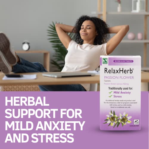Schwabe Pharma - RelaxHerb - Passion Flower Extract 425g - Traditionally Used for The Relief of Low Mood - Traditional Herbal Medicinal Product - 30 Tablets - Image 2