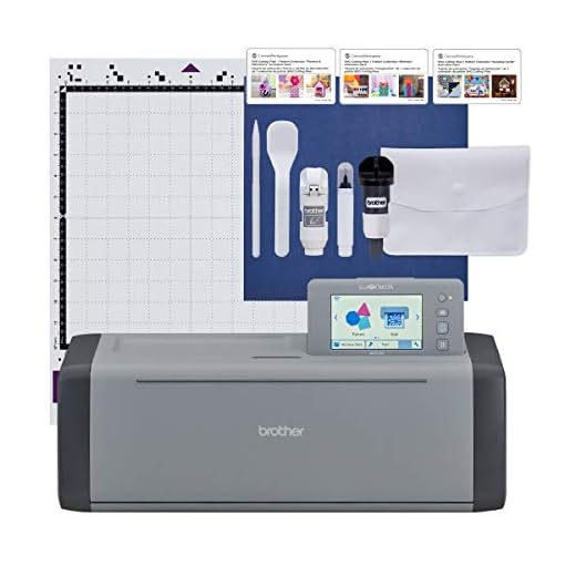Brother ScanNCut SDX125EGY Electronic DIY Cutting Machine with Scanner, Make Custom Stickers, Vinyl Wall Art, Greeting Cards and More with 682 Included Patterns, Grey
