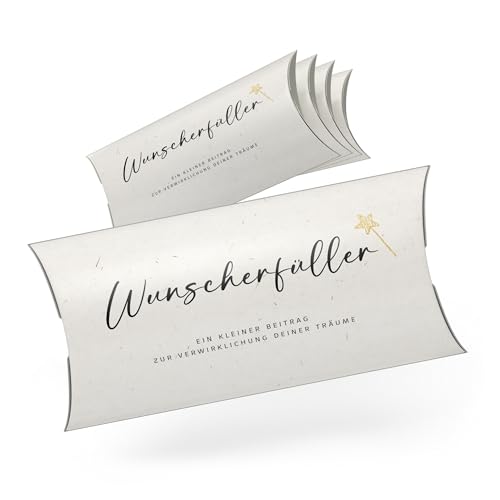 Wunscherfüller Geldgeschenk Geburtstag, Geld und Kleinigkeiten Schachtel, 5 Stück, Geschenkbox für Geldgeschenke, Geldgeschenkverpackung, Geschenkbox aus Papier