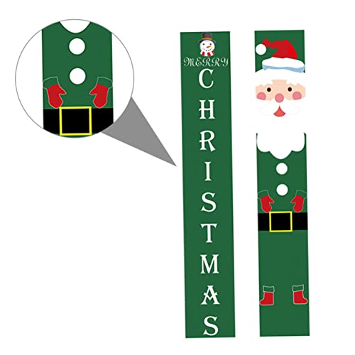 jojofuny 1 par de cortinas verdes para pendurar em casa Oxford Noel varanda parede ao ar livre decor