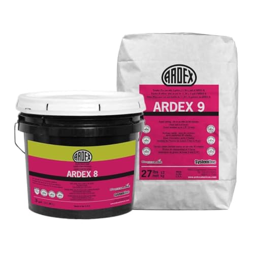 Ardex 8+9, Rapid Waterproofing and Crack Isolation, Compound Kit, Solvent-Free, Cement-Based Membrane, for Commercial and Residential Bathrooms, Grey, 3 Gal+27lb