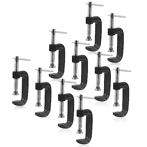 MUKCHAP 10 Stück G-Klemme Metall, 50 mm, G Klemme Klein, G Klemme Kit für Holzbearbeitung, Schwarz
