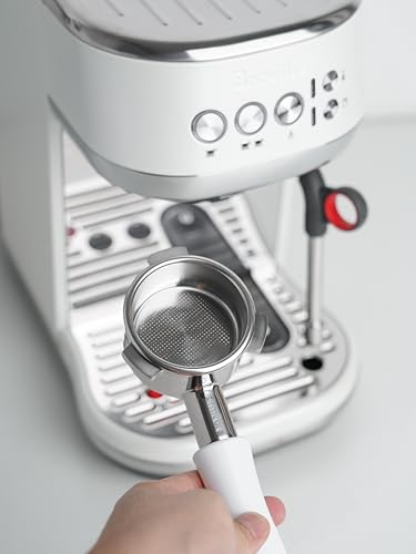 Image of Normcore 54mm Bottomless Portafilter - Bottomless Naked Portafilter - Non-Stick Coating White - Filter Basket Included - Fits Breville Sage Barista Express Machines
