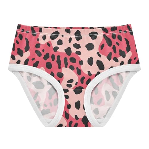ZZKKO Red Black Spotted Print Girls Underwear Toddler Panties for Girls Comfort Brief Size 2T-8Y