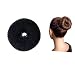 ClothoBeauty 1 Pcs Extra Large Size Hair Bun Donut Maker, Ring Style Bun, Women Chignon Donut Buns Doughnut Shaper Hair Bun maker (For Thick and Long Hair)5.5 in, (X-Black)