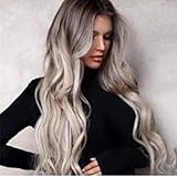 Estilo: damas pelo peluca, buena textura, fuerte y el estilo de larga duración, se siente y se mueve que se sientan como el pelo verdadero. No hará daño a su propio cabello, este artículo te hace brillante y confianza ..