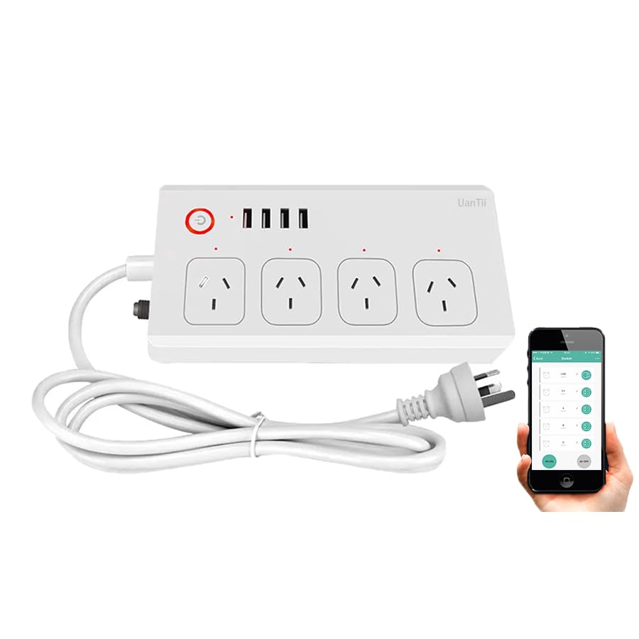 UanTii Tuya WiFi Power Strip Smart Extension Cord with Surge Prot...