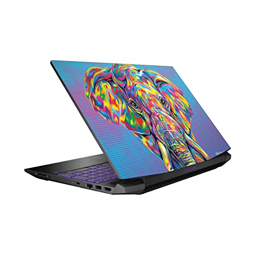 Skin Vinyle HP Pavilion 15.6 Anti-Rayures Motif Éléphant Artistique P.D. Moreno