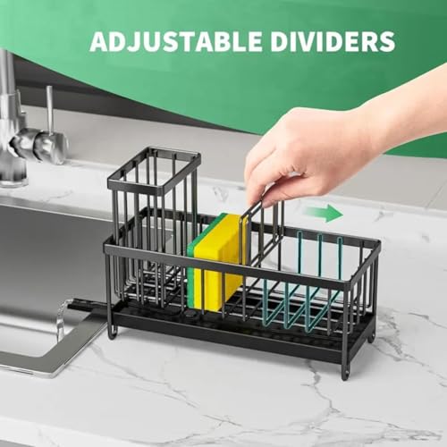 Image of TAZLYN Stainless Steel kitchen sink soap holder stand for kitchen organizer