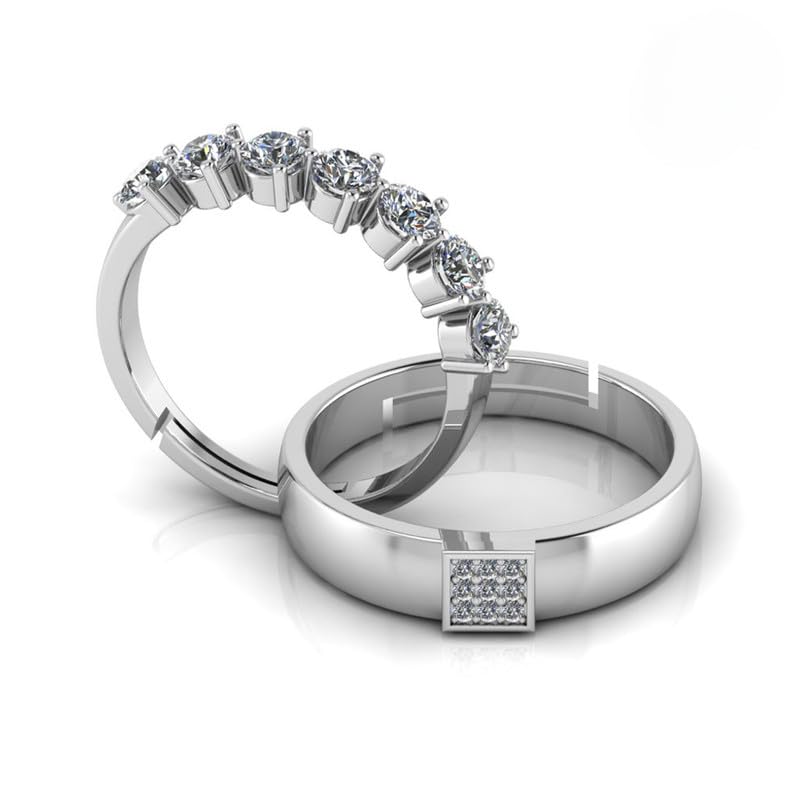Miss Highness 925 Pure Silver Couple Ring | Promise Rings for Men and Women | With Certificate of Authenticity and 925 Stamp (Design-05) (B0CS3LN78B) Amazon Price History, Amazon Price Tracker