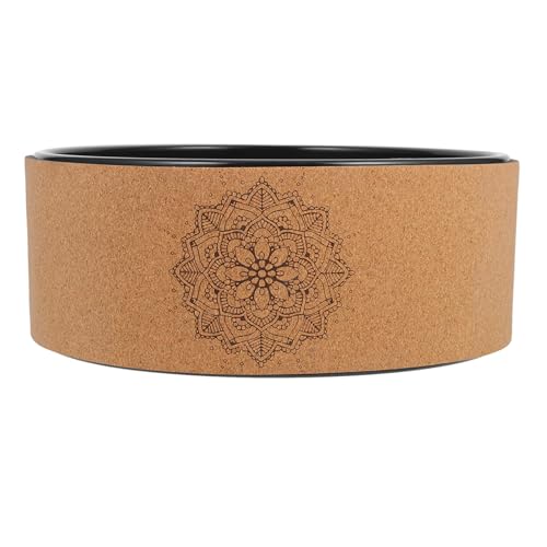 Rueda de yoga antideslizante de corcho para entrenamiento de flexibilidad y equilibrio