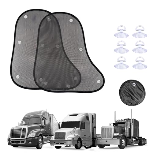 Side Window Sun Shade for Semi Truck Freightliner Cascadia Volvo VNL International Trucks, UV...