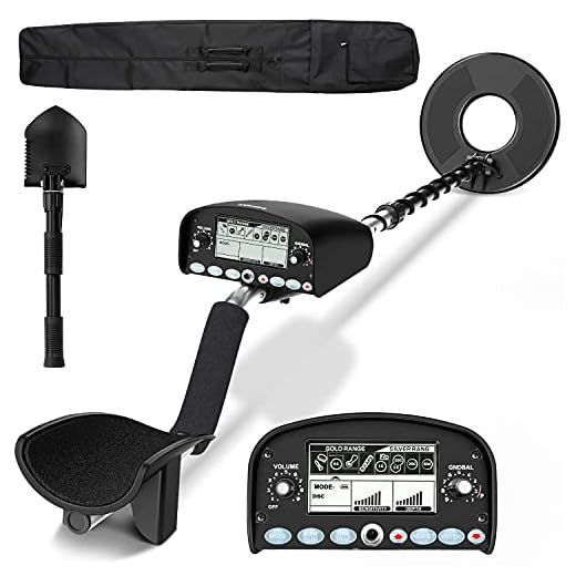 sakobs Professional Metal Detector with Upgraded DSP Chip & 4 Smart Modes (DISC & All Metal & Auto-Notch & Notch), Accurate Waterproof Metal Detectors for Adults with 10 Inch Wide Search Coil