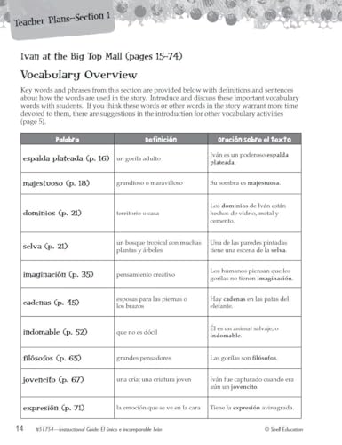 El unico e incomparable Ivan (The One and Only Ivan): An Instructional Guide for Literature - Spanish Novel Study Guide with Close Reading and Writing ... Works Classroom Resource) (Spanish Edition) - Image 6