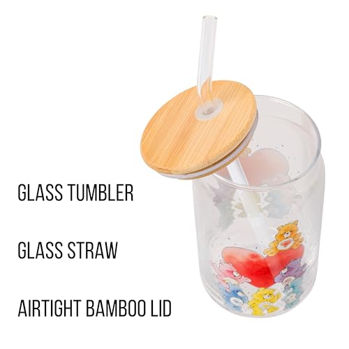 Image of Silver Buffalo Care Bears, Glass Tumbler, 16oz