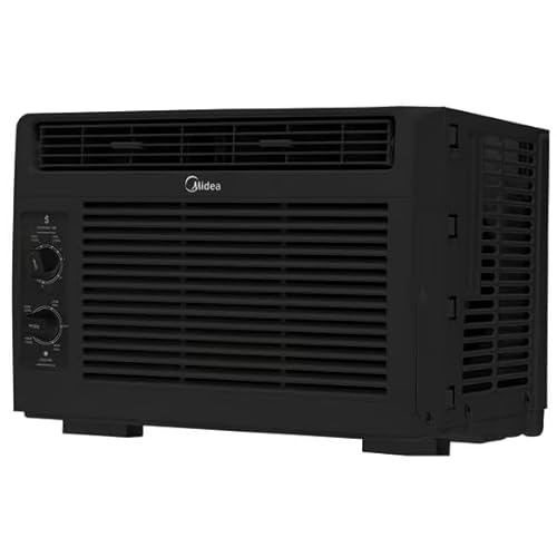 Midea 5,000 BTU 150 Sq ft Mechanical Window Air Conditioner, Black (Renewed)