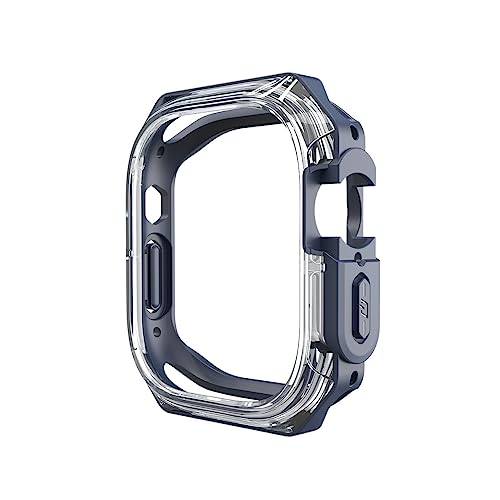 Coque Apple Watch 44mm anti-choc en TPU flexible bleu nuit