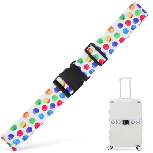 Image of Luggage Straps for Suitcases:Polyester Travel Belt for Connecting Bags and Suitcases, Unique Identifiers Multi-Color Travel Accessory