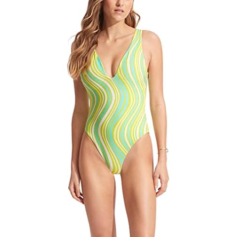 Seafolly Women's Deep V One Piece Swimsuit Cover