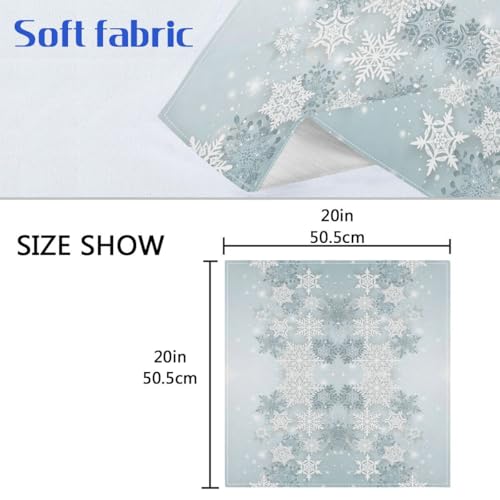 Servilletas de tela ALAZA 20x20 pulg set 4 plata miniatura 5