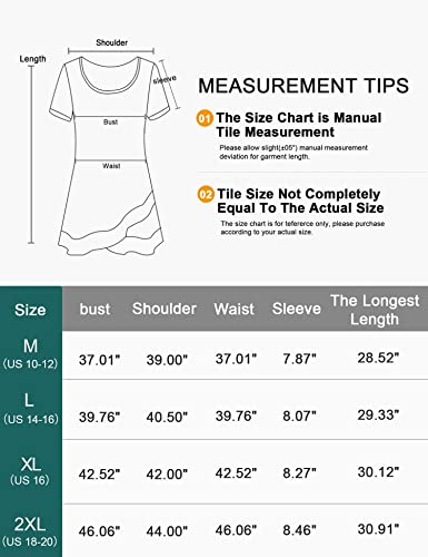 Miusey Short Sleeve Tops For Women, Round Neck Tunics To Wear With Leggings Flared Hem For Work Aunt Petite Slim Fit Rayon Stylish Slimming Fitting Elegant Wonderful Luxurious Fantastic Green Xxl #TOP4