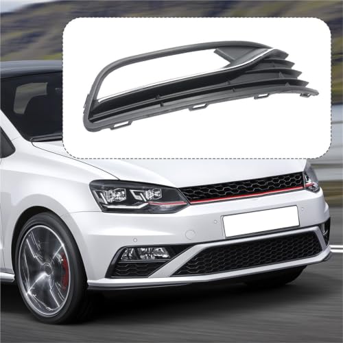 Parrilla delantera del coche VW Polo 6R 2014-2017 y rejilla luz antiniebla izquierda conductor 7