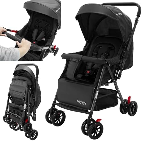 Carrinho de Bebê Reversível Passeio Runner até 15kg com Capota Re...