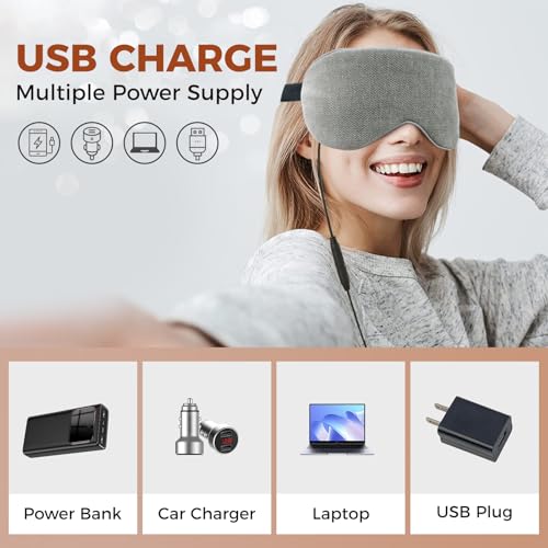 Telepepe Máscara de olho aquecida para olhos secos, compressa quente para blefarite, olheira, calázi