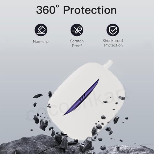 Image of Soft Silicone Case Cover Compatible with JBL Tune Beam 2 (White)