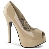  Bordello Plateau-Pumps Teeze-22 Creme Gr. 39