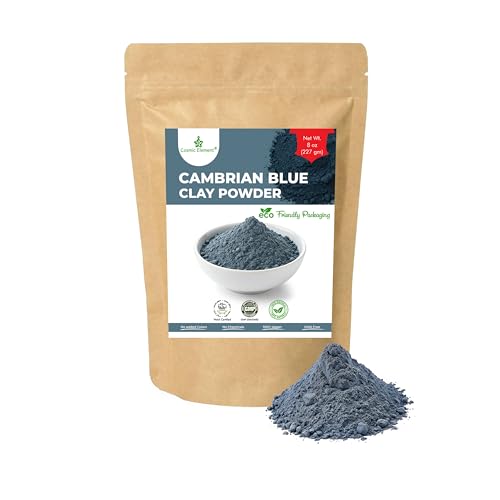 Cambrian Blue Clay Powder | Exfoliating & Detoxifying Mask for Face, Hair, and Body | Pure & Natural Clay Mask Powder For All Skin Types & Unisex | 8oz