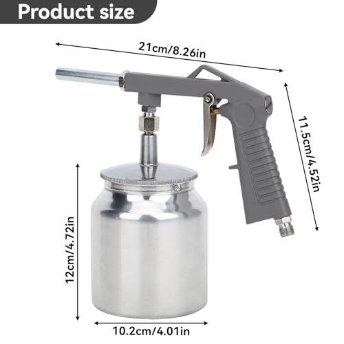 Image of Air Undercoating Spray Gun with 750ml Suction Feed Cup, Air Paint Sprayer Aluminum Alloy Paint Spray Gun PS‑6 30‑120psi for Automobile Rust Proofing, Rubberized Undercoat, Chip Guard Paint